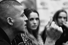 Carlito Olivero, Jacqueline Byers and Kerry Condon