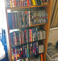 Lots of books and DVDs for sale