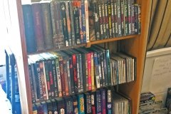 Lots of books and DVDs for sale