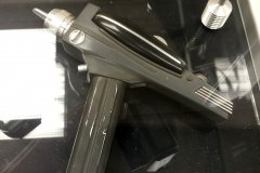 Lots of sci-fi weapons on display