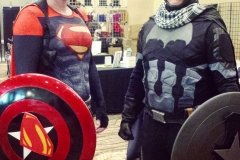 Superman and Batman Captain America Steampunk Mashup