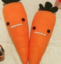 Plushie Carrots by Steff Bomb