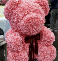 Pink Rose Bear (felt)