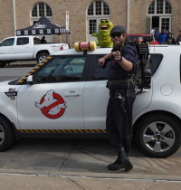 Ecto-1 and Ghostbuster