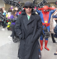 Doc Ock with Spider-Man photobomb