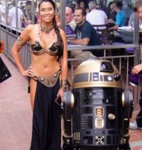 Princess Leia and her faithful R2 Unit