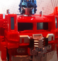 Optimus Prime at Hasbro Booth