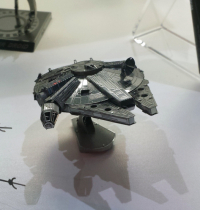 Millenium Falcon metal model at Star Wars Booth