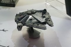 Millenium Falcon metal model at Star Wars Booth