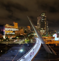 Pedestrian Bridge at Night