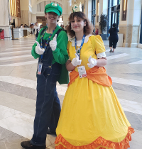 Luigi and Princess Peach Cosplay