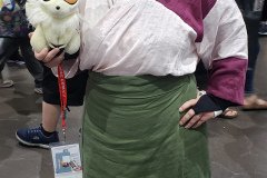 Sango and Kirara, cosplay by @brimstonekitten on Instagram