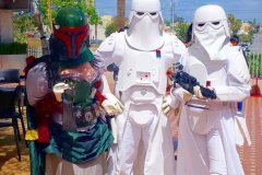 Victorian Mandelorian and Snow Troopers