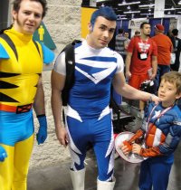 Wolverine, Blue Superman, & Little Cap'