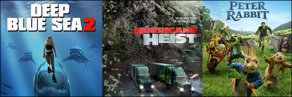 Review – Deep Blue Sea 2, Hurricane Heist, and Peter Rabbit